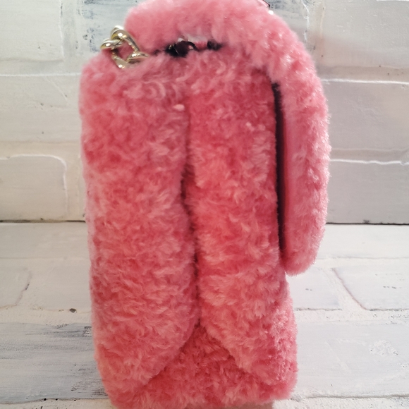 NWT Kate Spade Natalia Pink Faux Fur crossbody - Picture 3 of 11